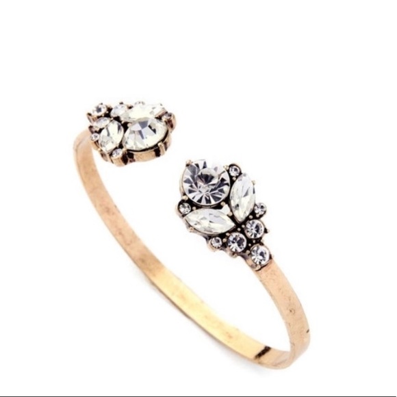 Crystal and Gold Cuff Bracelet - Picture 3 of 5